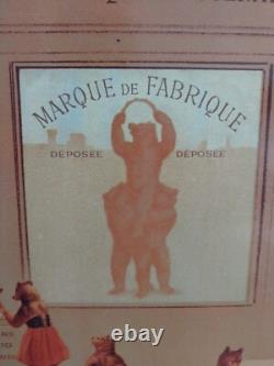 Grand Carton Publicitaire Buscs A L'ours, Fin Xixème, Imprimerie Pacon, Paris, Tbe