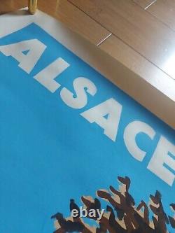 Grand projet d'affiche touristique à la gouache Alsace (60x 80 cm)