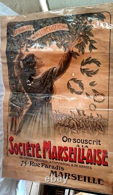 Grande Affiche Ancienne Ste Marseillaise Emprunt Liberation 1918 Perbural
