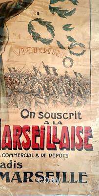 Grande Affiche Ancienne Ste Marseillaise Emprunt Liberation 1918 Perbural