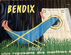 Grande Affiche -Bendix La plus reposante des machines à laver ÉRIC 1950