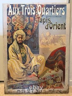 Grande Affiche René Péan Aux Trois Quartiers Tapis d'Orient Tirage off set