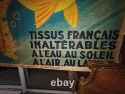Grande Affiche originale Tissus BONALO Le MONNIER 1932 (2e Edit 1933) 234x157c