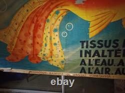 Grande Affiche originale Tissus BONALO Le MONNIER 1932 (2e Edit 1933) 234x157c