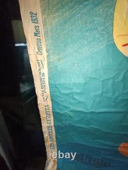 Grande Affiche originale Tissus BONALO Le MONNIER 1932 (2e Edit 1933) 234x157c