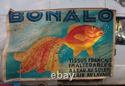 Grande Affiche originale Tissus BONALO Le MONNIER 1932 (2e Edit 1933) 234x157c