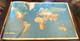 Grande Carte Planisph&egrave;re Air France 1976 205 X 117 Cm Perceval