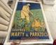 Grande Affiche Ancienne Soufres Marty & Parazols Carcassonne 141x97 Lithographie