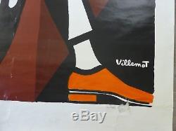 Grande affiche ancienne VILLEMOT pour BALLY 120 x170 cm