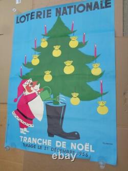 Grande affiche originale loterie nationale 1956 156 cm x 115,5 cm Fix-Masseau