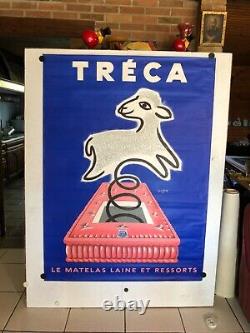 Grande et Rare affiche ancienne Savignac pour matelas Treca