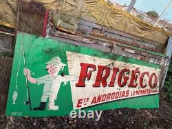 Grandes tôles publicitaire FRIGECO ancienne