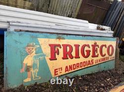 Grandes tôles publicitaire FRIGECO ancienne