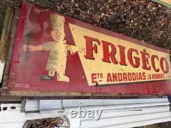 Grandes tôles publicitaire FRIGECO ancienne