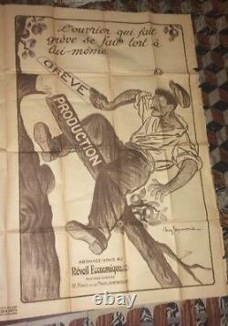 Grève. Double Affiche Illustrée Contre La Gréve, 1930- 1940