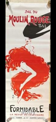 Gruau-Affiche originale Bal du Moulin Rouge Formidable 317x116cm (2 panneaux)