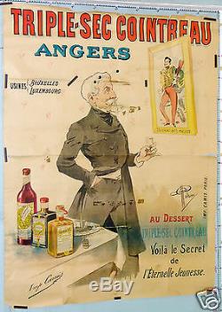 Guillaume Affiche Ancienne Triple Sec Cointreau Angers Vintage Poster