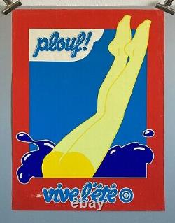Hauss FRIEDEMANN Affiche originale Plouf! Vive l'été- PRISUNIC C. 1970