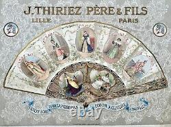 J. Thiriez Père et Fils Panonceau lithographié Éventail / Lille & Paris