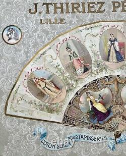 J. Thiriez Père et Fils Panonceau lithographié Éventail / Lille & Paris