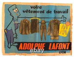 Jean Bachès Adolphe Lafont -affiche Originale Très Rare C. 1950