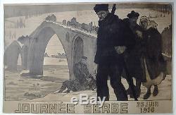Journée SERBE 1916 par P. Mourgue AFFICHE ORIGINALE/R215