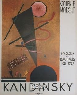 KANDINSKY EPOQUE DU BAUHAUS 1921-1927 MAEGHT 1960 Affiche originale entoilée