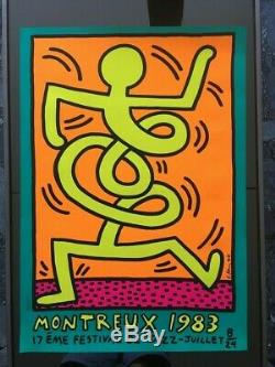 Keith Haring SERIGRAPHIE ORIGINAL AFFICHE Montreux Jazz Festival