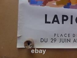 LAPICQUE affiche ancienne Grenoble 1962 Lithographie MOURLOT