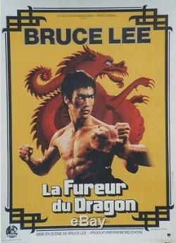 LA FUREUR DU DRAGON (THE WAY OF THE DRAGON) Affiche orig. Entoilée (Bruce LEE)