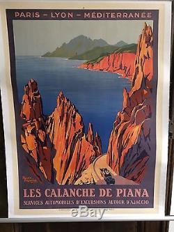 Les Calanche De Piana Superbe Affiche De Rogers Broders 1923 Plm