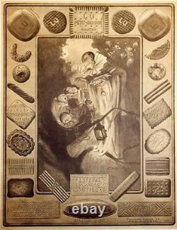 LU PETIT-BEURRE Affiche originale entoilée Typo-litho CREPIENE 1927 66x84cm