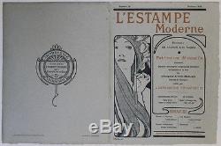 L'ESTAMPE MODERNE N°18 Couverture originale entoilée (MUCHA octobre 1898)