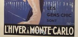 L'Hiver à MONTE CARLO Reedition 1970/80 d'après Jean Gabriel DOMERGUE 1937