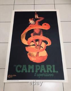 Leonetto Cappiello, 1950 Spiritello Campari Affiche Originale Cm 140 X 100