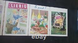 Liebig Rare Ensemble De 5 Panneaux Pub Annees 1960