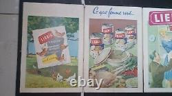 Liebig Rare Ensemble De 5 Panneaux Pub Annees 1960