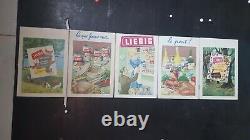 Liebig Rare Ensemble De 5 Panneaux Pub Annees 1960