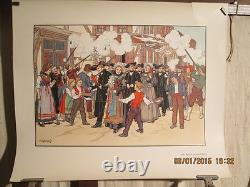 Litho Ancienne Noces Alsaciennes Kaufmann