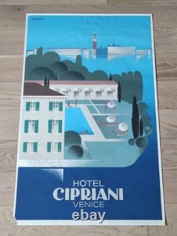 Lithographie ancienne originale FIX MASSEAU Hôtel CIPRIANI Venise 1983