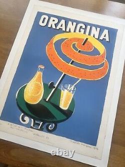 Lithographie originale Orangina 1976 numérotée et dédicacée par Villemot