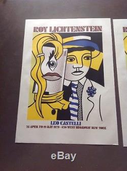 Lot 2 Affiche Poster Roy Lichtenstein Galerie Leo Castelli 1979 New York Pop Art