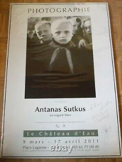 Lot 6 affiches expo photographes dont ANTANAS SUTKUS(dédicace) CLAUDE NORI KNORR