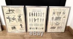 Lot 9 Affiches Anciennes LETANG Fils Paris Moules Pâtisseries Déco Vintage