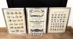 Lot 9 Affiches Anciennes LETANG Fils Paris Moules Pâtisseries Déco Vintage
