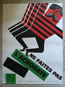 Lot de 10 affiches anciennes prévention/original posters Chadebec Vuillamy 1970