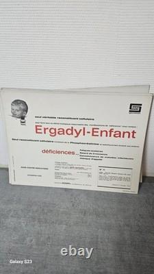 Lot de 25 affiches publicitaires vintage pharmaceutiques Ergadyl
