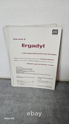 Lot de 25 affiches publicitaires vintage pharmaceutiques Ergadyl