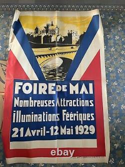 Lot de 4 affiches foire de Metz 1922 1925 1927 1929
