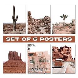 Lot de 6 affiches du sud-ouest art mural de l'oasis du désert pour la